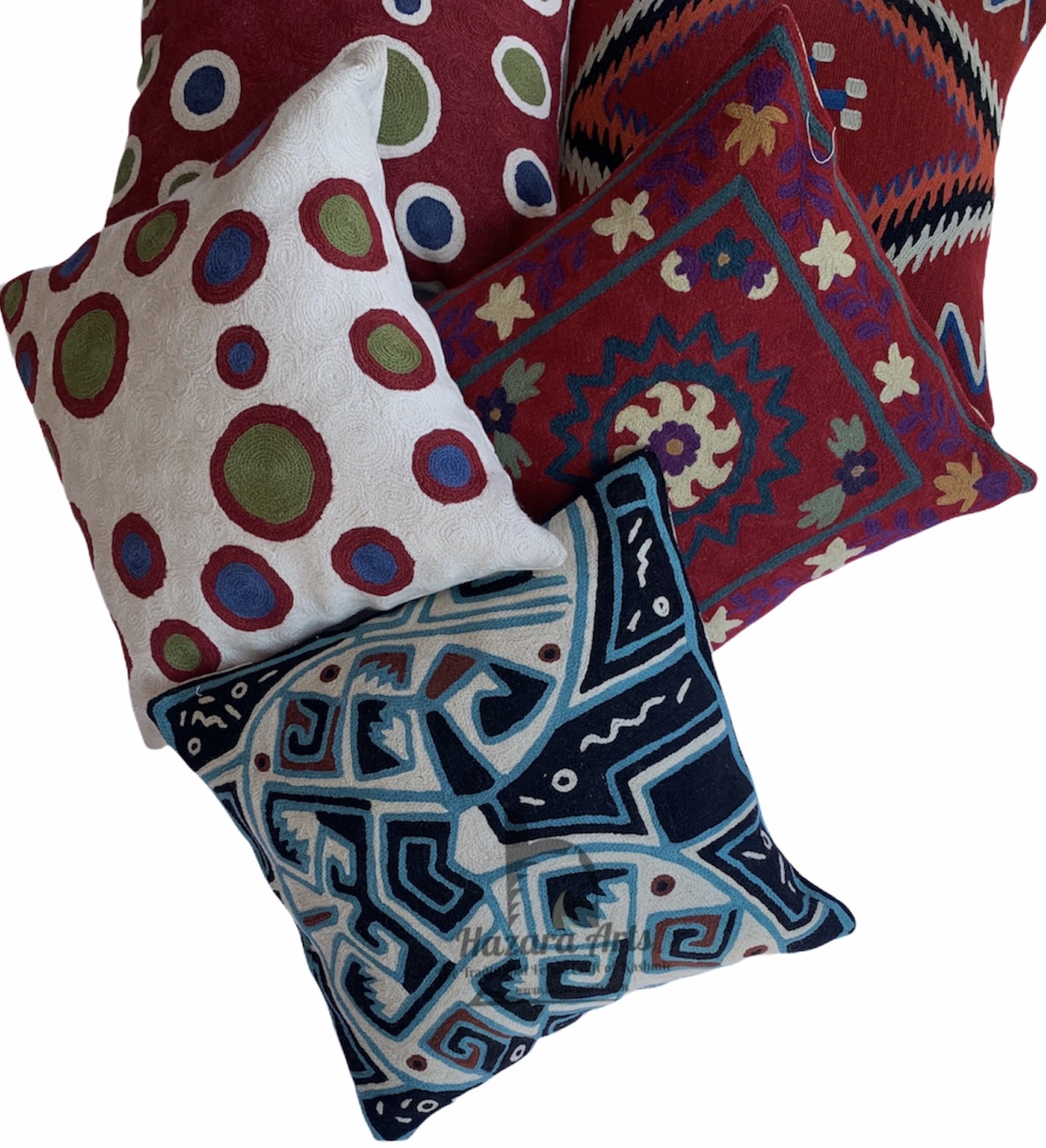 Kashmiri hand crafted cushion cover